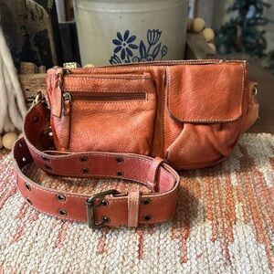 Free People burnt orange Crossbody Bag